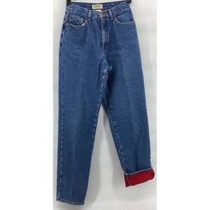 LL Bean Women's Size 8Tall Original/Relaxed Fit Straight Leg Fleece Lined Jeans